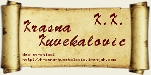 Krasna Kuvekalović vizit kartica